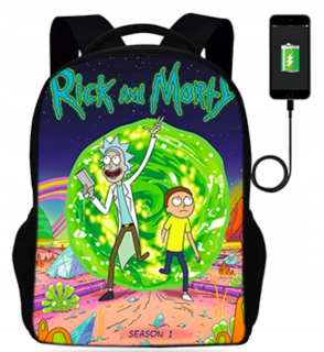 Rick and Morty - Mochilas Rick a Morty Batchpack s USB portom