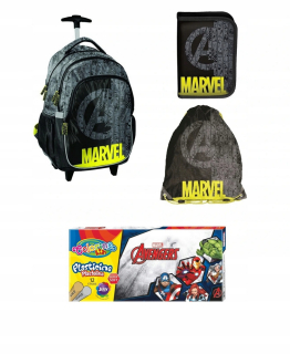 Školská taška - batoh, set, zostava - Rolls na kolesách sada pre priateľa Avengers Paso