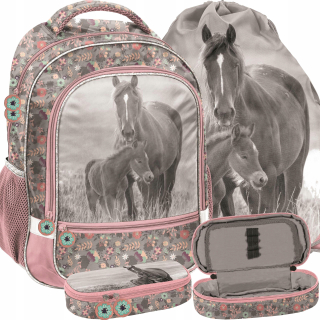 Školský batoh, taška - Backpack pre školské triedy pre dievča v koní