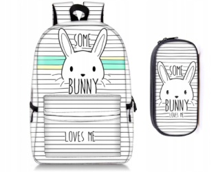 Školský batoh, taška - BACKPACK + BUNNY RABBIT CUBER CASE