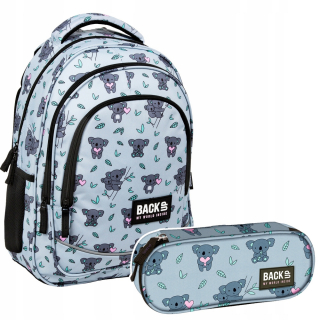 Školská taška - batoh, set, zostava - BACKPACK SCHOOL CASE SET SACUPUP 26 L koala