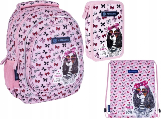 Školská taška - batoh, set, zostava - BACKPACK Ceruzka Case Sack Cute Dogs School Set
