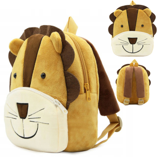 Detský batoh - Plush batoh pre detský lev predškolák