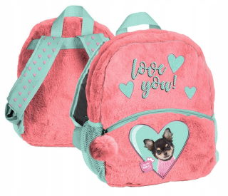 Detský batoh - Plush batoh so sladkým psom dievčatko