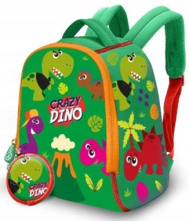 Detský batoh - Neoprénový batoh Crazy Dino 25 cm