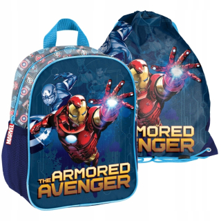 Detský batoh - Paso Avengers Pre-School Batchpack - Sada 2 EL.