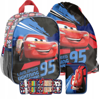 Detský batoh - Paso Cars Pre-School Batchpack - Nastavte 3 prvky