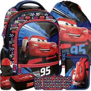 Školská taška - batoh, set, zostava - Školské batohy Autá Cars Zigzag Kit 3IN1 CAR