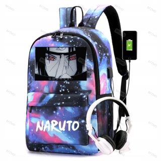 Školský batoh, taška - Školský batoh Anime Naruto AKATUKI USB