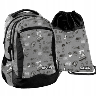 Školská taška - batoh, set, zostava - Školský batoh Beuniq Paso Icon-set 2 prvky
