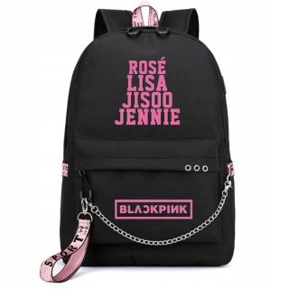 Školský batoh - Blackpink School Backpack Lisa Rose Jisoo USB