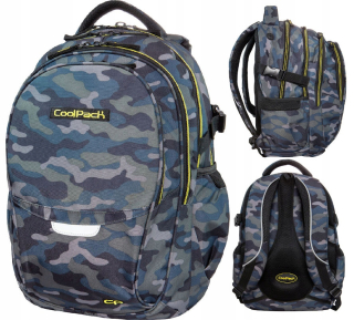 Školský batoh, taška - Školský batoh Coolpack faktor CP B02008 mlililitárny