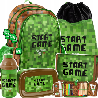 Školský batoh, taška - Školský batoh pre priateľa Pixele Start Game