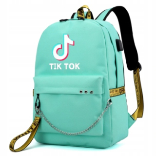 Školský batoh, taška - Školský batoh pre školu Tik Tok USB A4 štýl