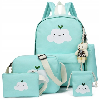 Školský batoh, taška - Školský batoh. Dievčatá. Schoolbag. Modrý Cloud