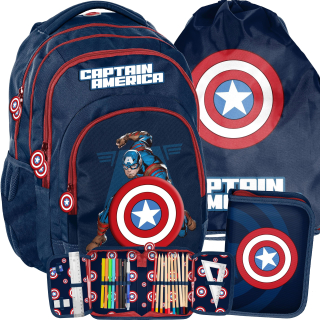 Školský batoh, taška - Školský batoh kapitán America Avengers set
