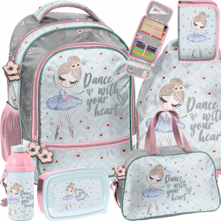 Školský batoh, taška - Školský batoh Set 6In1 Ballerina Dancer Pasose