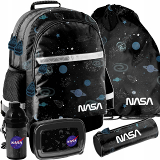 Školská taška - batoh, set, zostava - BATOH NA ŠKOLU NASA KOSMOS PRE CHLAPCA SADA 5v1