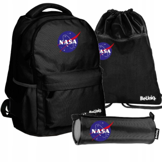 Školská taška - batoh, set, zostava - PASO BEUNIQ NASA SCHOOL BACKPACK - 3 prvky