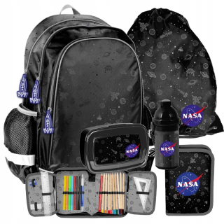 Školská taška - batoh, set, zostava - Školský batoh NASA-SET 5 prvok