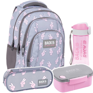 Sada 4 kusov školský batoh pre mládež Batoh 26 L KRÁLIK (PLB4A01SET4CZ)