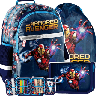 Školská taška - batoh, set, zostava - Školský batoh ceruzka Case Bag Set Avengers Paso