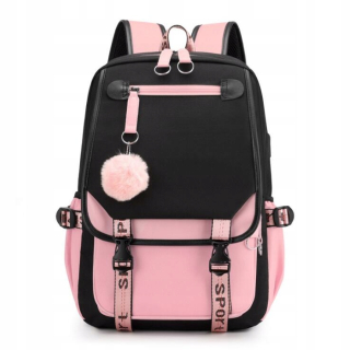 Školský batoh, taška - ŠKOLSKÝ BACKPACK TIK TOK GALAXY PINK BIG A4 USB