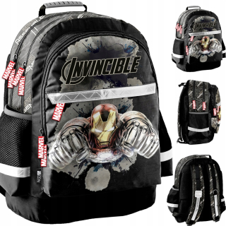 Školský batoh - Black Marvel School Schoolbag Avengers