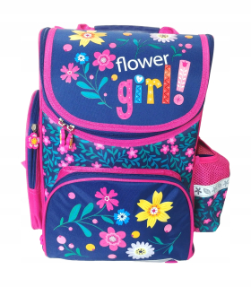 Aktovka školská taška - Backpack školy. Kvety