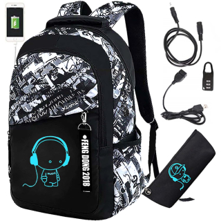Školský batoh - Batohský batoh, lesk mládežníckeho USB