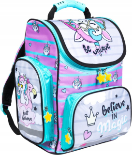 Aktovka školská taška - Schoolbag School Bag loozz deti jednorožec mágia