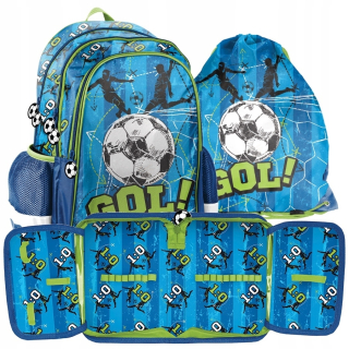 Školská taška - batoh, set, zostava - Školský batoh Set 3 Element Futbal Paso