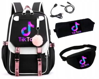 Aktovka školská taška - TIK BACKPACK SCHOOL TOK PRE USB SCHOOL + CeNKOVÉ CASE TIK