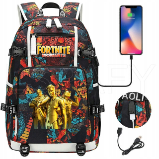 Batoh Big Fortnite veľký vodotesný USB A4