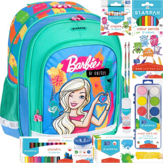 Školská taška - batoh, set, zostava - Backpack School Bag School Layette Barbie