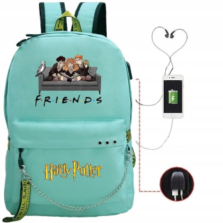 Školský batoh, taška - USB Harry Potter Friends Backpack Big A4 vzory