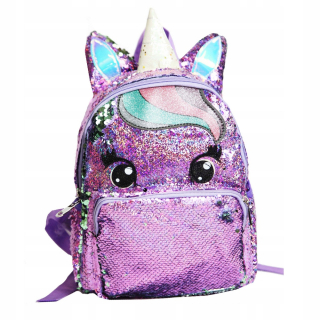 Detský batoh - BACKPACK - UNICORN, UNICORN, flitre - fialová