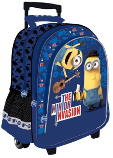 Mimoni - Školský batoh Minionki na Bob Kevin Light Wheels