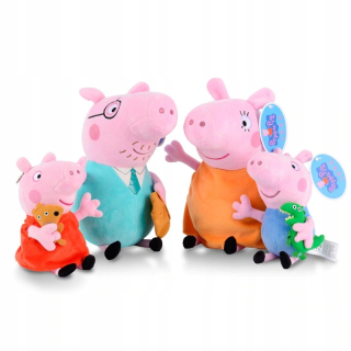 Pepa Pig - Plush Rodinná rodina Mascot Prasa PEPPA prasa