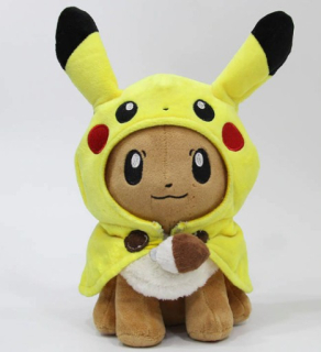 Pokémoni - Pluszak Pokemon Go Eevee Pikachu Cosplay 28cm