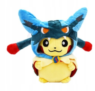 Pokémoni - Pluszak Pokemon Pikachu Mega Lucario Cosplay 22cm