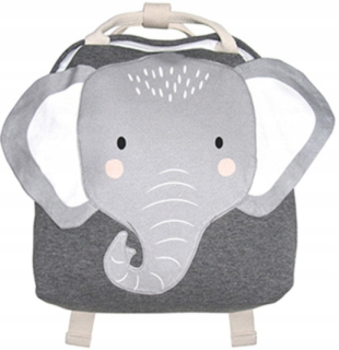 Detský batoh - Plush Bathpack School Bag ZOO Elephant Gray