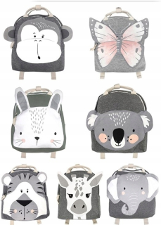 Detský batoh - Plush Bathpack School School Bag ZOO Zvieratá