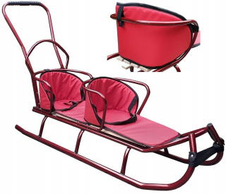 Sánky - DOUBLE TANDEM Sledge posuvné + + + hrubé matrace BELTS