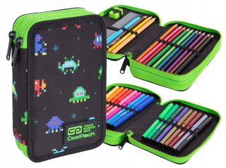 Peračník - Dvojité ceruzky Cue Coolpack s pixelovým vybavením