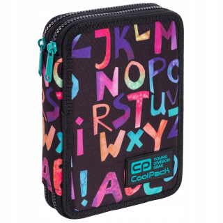 Školské puzdro na ceruzky s dvojitým vybavením CoolPack Jumper XL Alphabet 65377CP C77236
