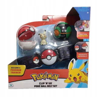 Pokémoni - Pokemon Clip n Go Figúrka Mimikyu Belt 2 Poke Ball