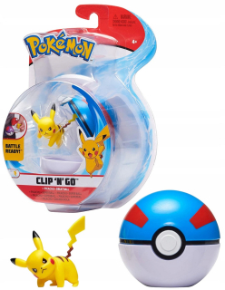 Pokemon clip 'n' Go pikeball figuurka + pokeball