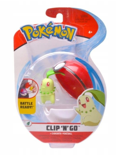Pokémoni - Pokemon Figurine - Chikorita + Pokeball