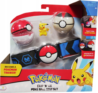 Pokémoni - Pokemon Figurine Pikachu Belt + 2 Poke Ball Series 4